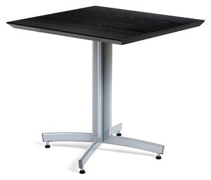 AJ Produkty Stůl SANNA, 700x700x720 mm, stříbrná/černá