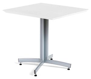 AJ Produkty Stůl SANNA, 700x700x720 mm, stříbrná/bílá