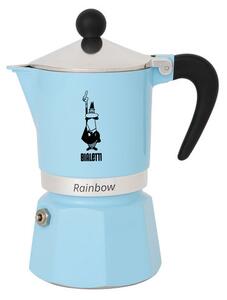 Bialetti Moka kávovar Rainbow na 3 šálky světle modrá