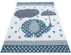 Ayyildiz Dětský kusový koberec KIDS 0570, Modrá Rozměr koberce: 80 x 150 cm