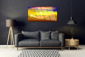Obraz na skle Poušť Šlunce Umění 120x60 cm