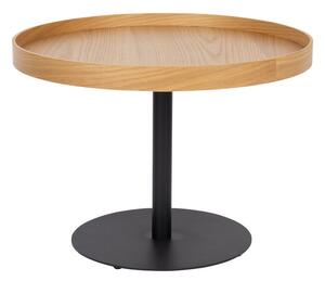 Kulatý konferenční stolek s deskou v dubovém dekoru v přírodní barvě ø 56 cm Yuri M – White Label
