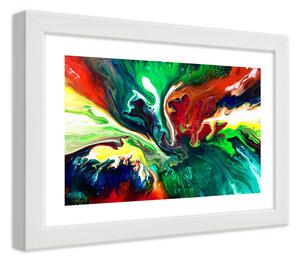Gario Plakát Tekutá abstrakce Barva rámu: Bílá, Velikost: 100 x 70 cm