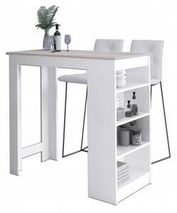 Barový stůl 115cm bílý/dub sonoma