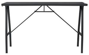 Zahradní barový stůl černý 180 x 60 x 110 cm tvrzené sklo