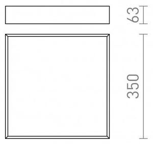 MERANO LED 35 stropní chrom/matný akryl 230V LED 24W IP44 3000K - RED - DESIGN RENDL