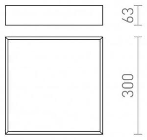 MERANO LED 30 stropní chrom/matný akryl 230V LED 16W IP44 3000K - RED - DESIGN RENDL