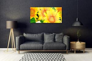 Obraz na skle Slunečnice Květ Příroda 100x50 cm