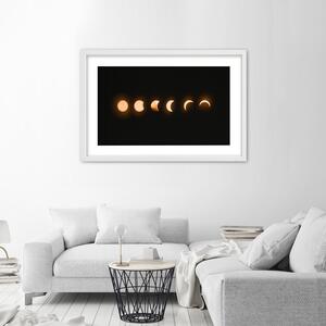 Plakát Různé fáze Měsíce Barva rámu: Hnědá, Rozměry: 100 x 70 cm
