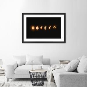 Plakát Různé fáze Měsíce Barva rámu: Hnědá, Rozměry: 100 x 70 cm
