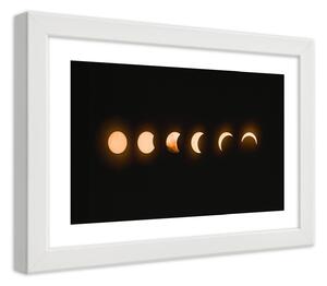 Gario Plakát Různé fáze Měsíce Barva rámu: Bílá, Velikost: 100 x 70 cm