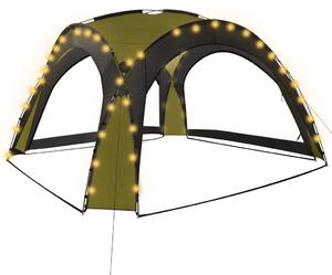 Party stan s LED světly 4 boční stěny 3,6 x 3,6 x 2,3 m zelený
