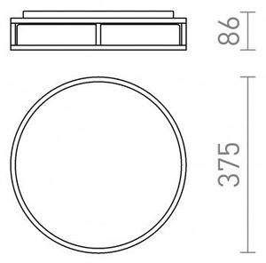 GRANDE LED 35 stropní opálové sklo/chrom 230V LED 24W IP44 3000K - RED - DESIGN RENDL