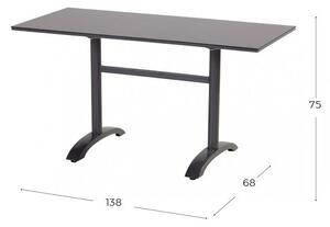 Sklopný Zahradní stůl Sophie Bistro 138 x 68 cm - černý