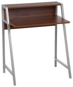 PSACÍ STŮL, barvy stříbra, barvy vlašských ořechů, 78/89/51 cm MID.YOU - Kancelářské stoly, Online Only