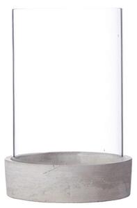 Svícen Siri beton / sklo 13 x 20 cm