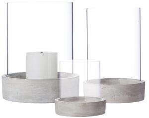Svícen Siri beton / sklo 10 x 10 cm