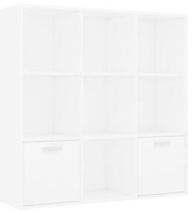 Knihovna bílá 98 x 30 x 98 cm dřevotříska