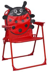 Dětské zahradní židle 2 ks červené textil