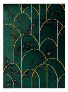 Koberec EMERALD exkluzivní 1016 glamour, styl art deco, marmur lahvově zelený / zlatý