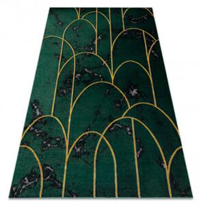 Koberec EMERALD exkluzivní 1016 glamour, styl art deco, marmur lahvově zelený / zlatý