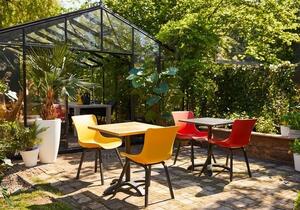 Sklopný Zahradní stůl Sophie Bistro Teak 70 x 70 cm - černý
