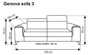 Genova: Pohovka sofa 3M