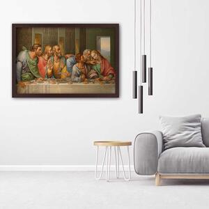 Plakát Detail z poslední večeře - Leonardo da Vinci, reprodukce Barva rámu: Bílá, Rozměry: 100 x 70 cm