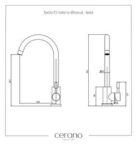 CERANO - Sabia E2 baterie dřezová - šedá - LIV5523E2-221