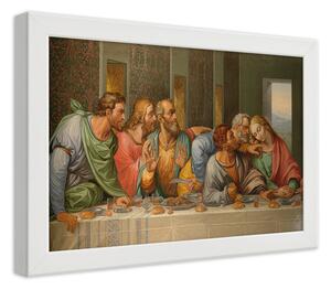 Gario Plakát Úryvek z poslední večeře, Leonardo da Vinci Barva rámu: Bílá, Velikost: 100 x 70 cm