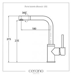 CERANO - Forte baterie dřezová - bílá - LIV5553-710