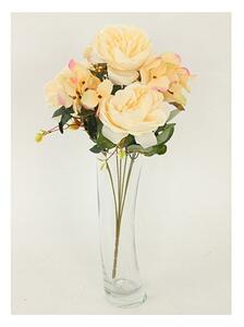 Autronic Růže, puget, barva krémová Květina umělá UK-0022
