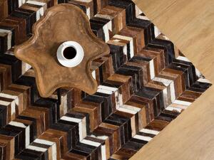 Hnědý kožený koberec 160x230 cm BALAT