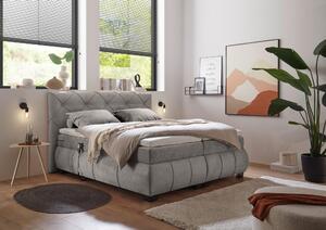 POSTEL BOXSPRING, 180/200 cm, šedá MID.YOU - Manželské postele, Online Only