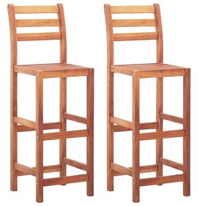 Barové židle 2 ks masivní akáciové dřevo