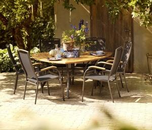 Zahradní jídelní židle Raffaelo stohovatelná s teak područkami