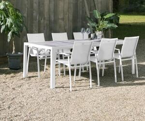 Zahradní jídelní židle Canterbury stohovatelná - bílá