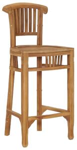 Barová židle masivní teakové dřevo