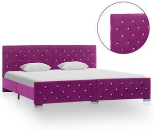 Rám postele fialový samet 180 x 200 cm