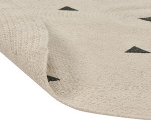Kulatý bavlněný koberec ø 140 cm béžový DURG