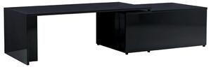 Konferenční stolek černý vysoký lesk 150x50x35 cm dřevotříska