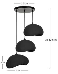 Brilagi - Lustr na lanku WABI SABI 3xE27/40W/230V pr. 60 cm černá