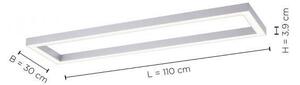 Paul Neuhaus Stropní LED svítidlo PURE-LINES, 42W, 110x30 cm, CCT 2700-5000K Barva: Antracit