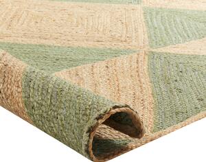 Jutový koberec 200 x 300 cm béžový/zelený CALIS