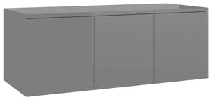 TV stolek šedý s vysokým leskem 80 x 34 x 30 cm dřevotříska