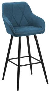 Sada dvou modrých barových židlí DARIEN