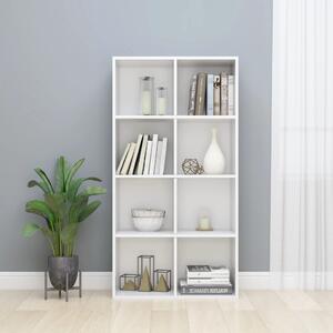 Knihovna/příborník bílá vysoký lesk 66x30x130 cm dřevotříska