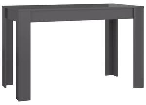 Jídelní stůl šedý s vysokým leskem 120 x 60 x 76 cm dřevotříska