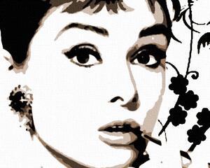 Ručně malovaný POP Art Audrey Hepburn 80x100 cm