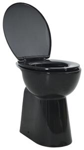 Vysoké WC bez okraje měkké zavírání o 7 cm vyšší keramika černé